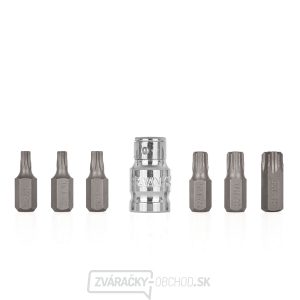 7-dielna sada skrutkovacích bitov TORX T25-T55 (10/100) 7-dielna sada skrutkovacích bitov TORX T25-T55 (10/100) gallery main image