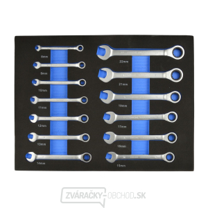 Vložená sada kľúčov s račňou 13el. 8-22mm (6) Vložená sada kľúčov s račňou 13el. 8-22mm (6) gallery main image