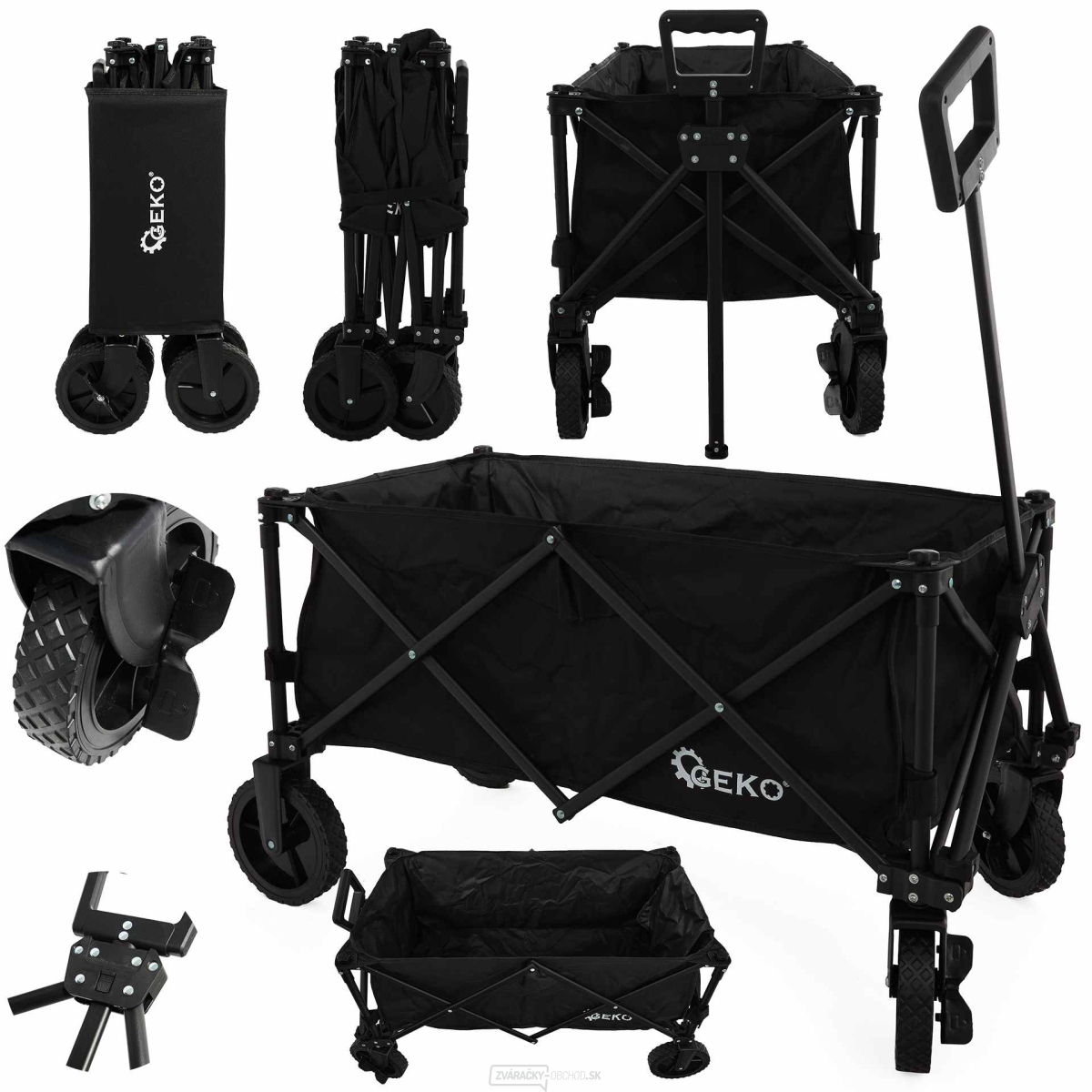 Záhradný vozík - plážový skladací 127L 100kg (1) Záhradný vozík - plážový skladací 127L 100kg (1) gallery main image