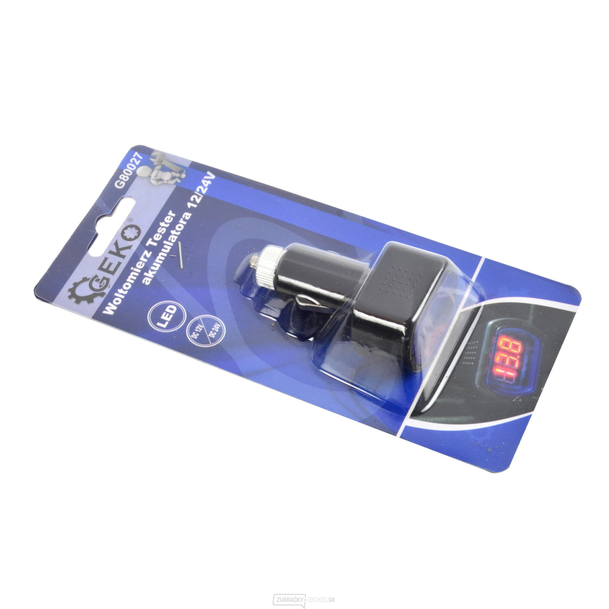 Voltmeter, tester batérií 12/24 V (100)