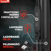 Inšpekčná dielenská lampa s magnetom LED COB 5W + 3W UV laser 800mAh 400lm IP44 (100) Inšpekčná dielenská lampa s magnetom LED COB 5W + 3W UV laser 800mAh 400lm IP44 (100) náhled