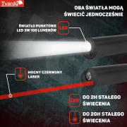 Inšpekčná dielenská lampa s magnetom LED COB 5W + 3W UV laser 800mAh 400lm IP44 (100) Inšpekčná dielenská lampa s magnetom LED COB 5W + 3W UV laser 800mAh 400lm IP44 (100) náhled