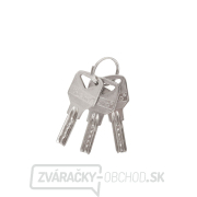 Súprava poniklovaných visiacich zámkov s jedným kľúčom 50 mm 3el.(10) náhled