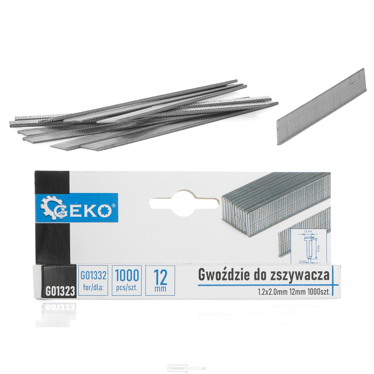 Zošívacie klince 1,2x2,0mm 12mm 1000ks. (200)