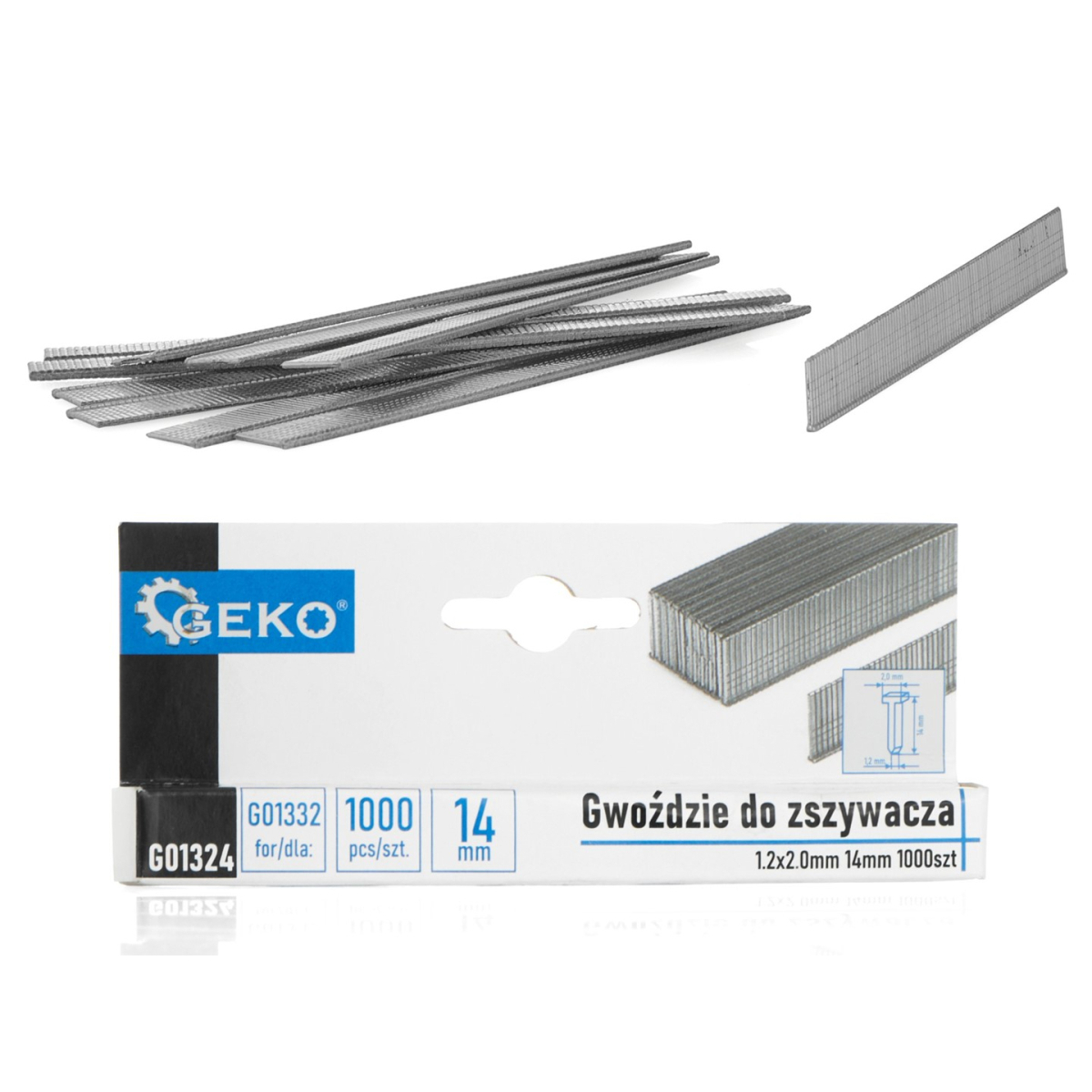 Zošívacie klince 1,2x2,0mm 14mm 1000ks. (200)