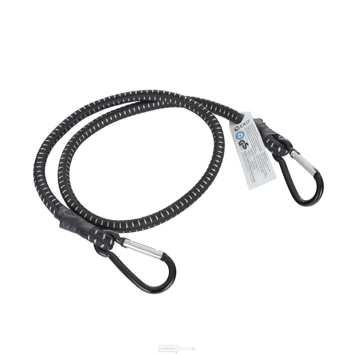 Transportná guma na upevnenie batožiny + karabíny 10 mm x 90 cm (80)