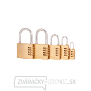 Mosadzný visiaci zámok 21 mm (4 číslice) (12/144) Mosadzný visiaci zámok 21 mm (4 číslice) (12/144) náhled