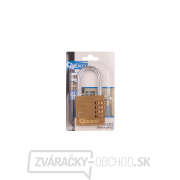 Mosadzný visiaci zámok 50 mm (4 číslice) (7/84) Náhľad