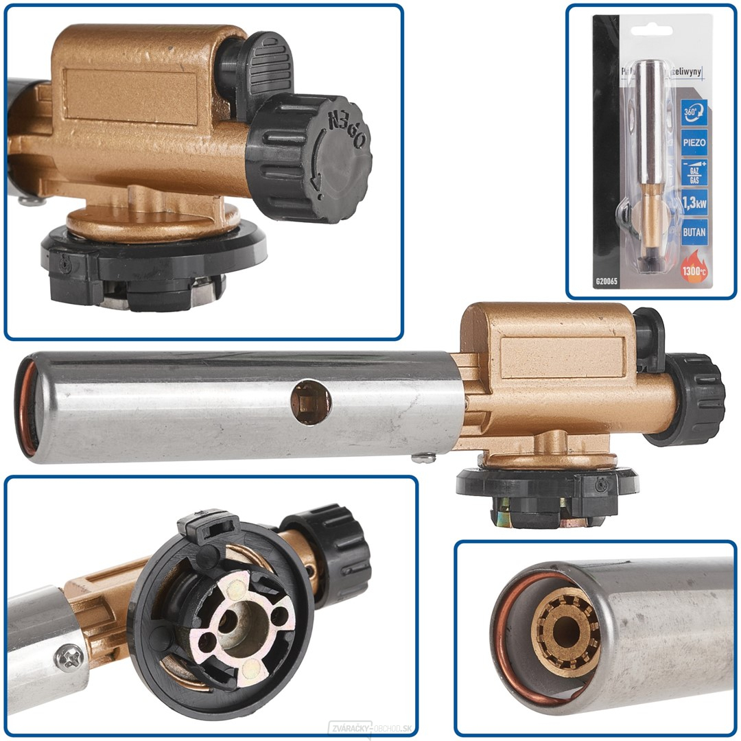 Piezo plynový horák liatinový 360 stupňov (100) Piezo plynový horák liatinový 360 stupňov (100) gallery main image