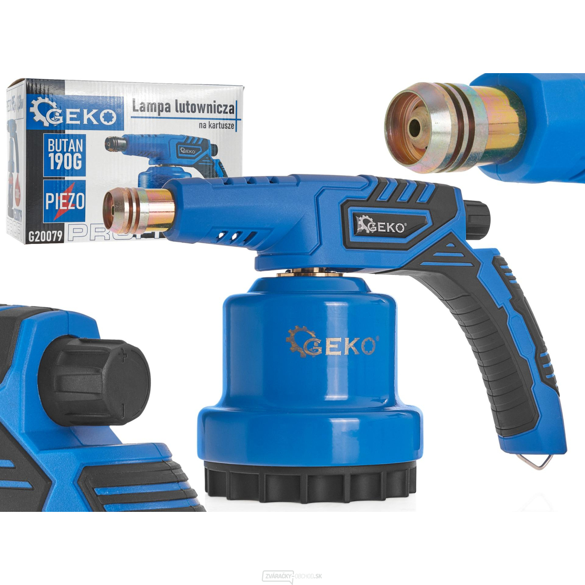 Spájkovacia lampa s piezoelektrickým snímačom pre 190g kovové kazety PROFI (12)