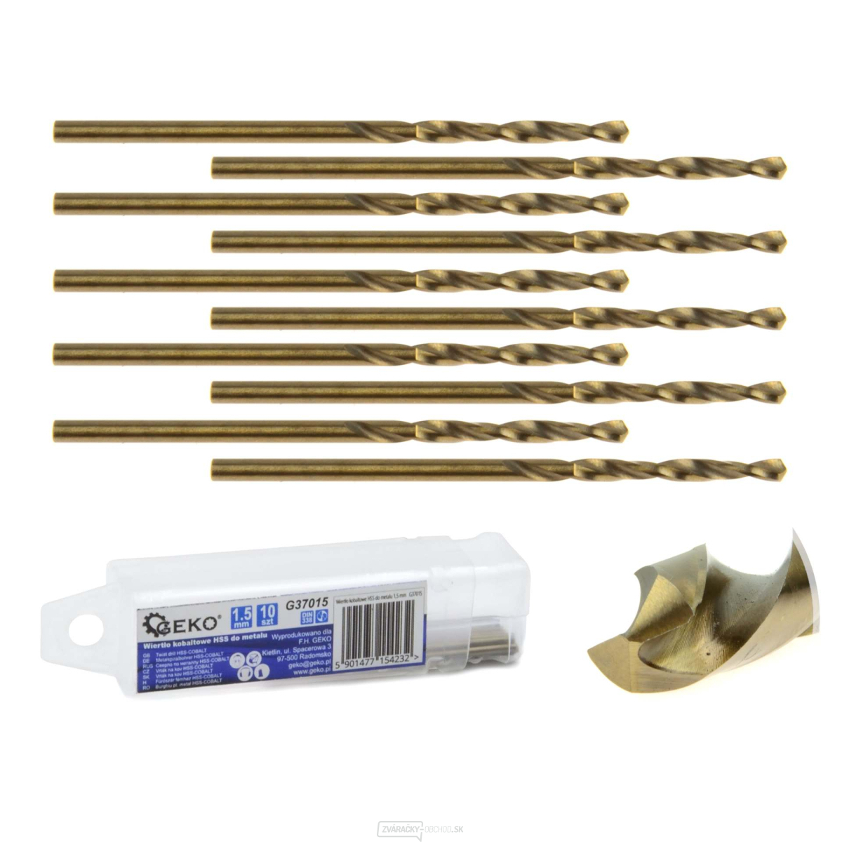 Kobaltový vrták HSS na kov 1,5 mm (10/2520)