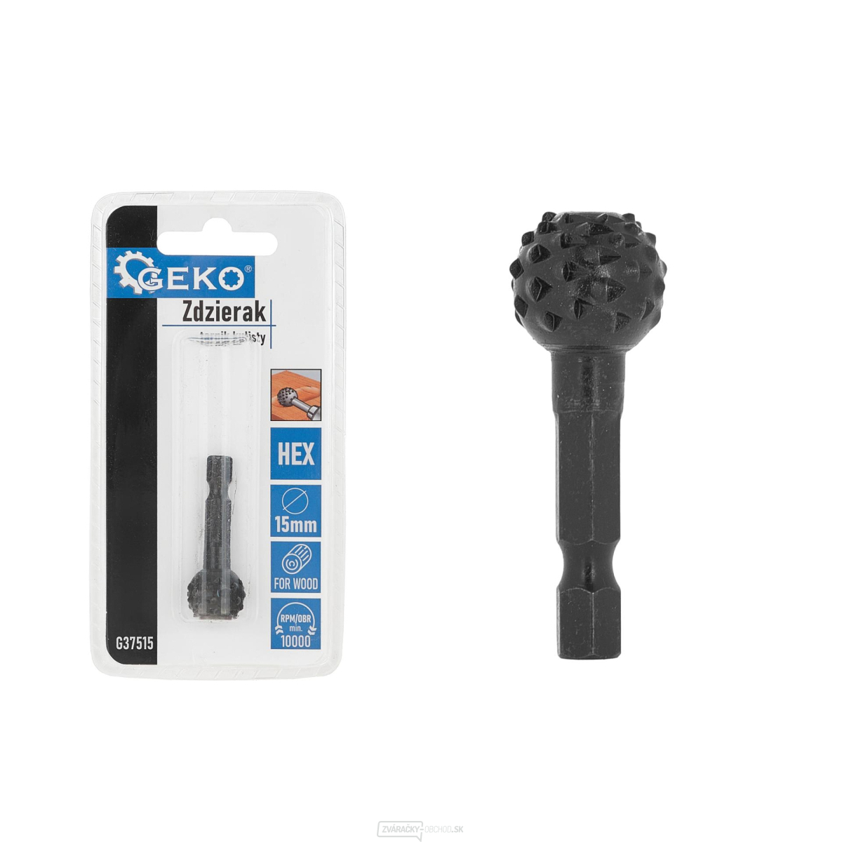 Okrúhla rašple na drevo 15 mm HEX (50/250)