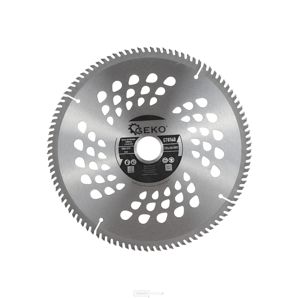 Kotúč na rezanie dreva 255x30x100T (otvory) (25)