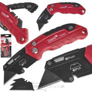 Skladací nôž FASTFOLD s lichobežníkovou čepeľou 60x19x0,6 mm SK2H TVARDY (10/60) Skladací nôž FASTFOLD s lichobežníkovou čepeľou 60x19x0,6 mm SK2H TVARDY (10/60) gallery main image