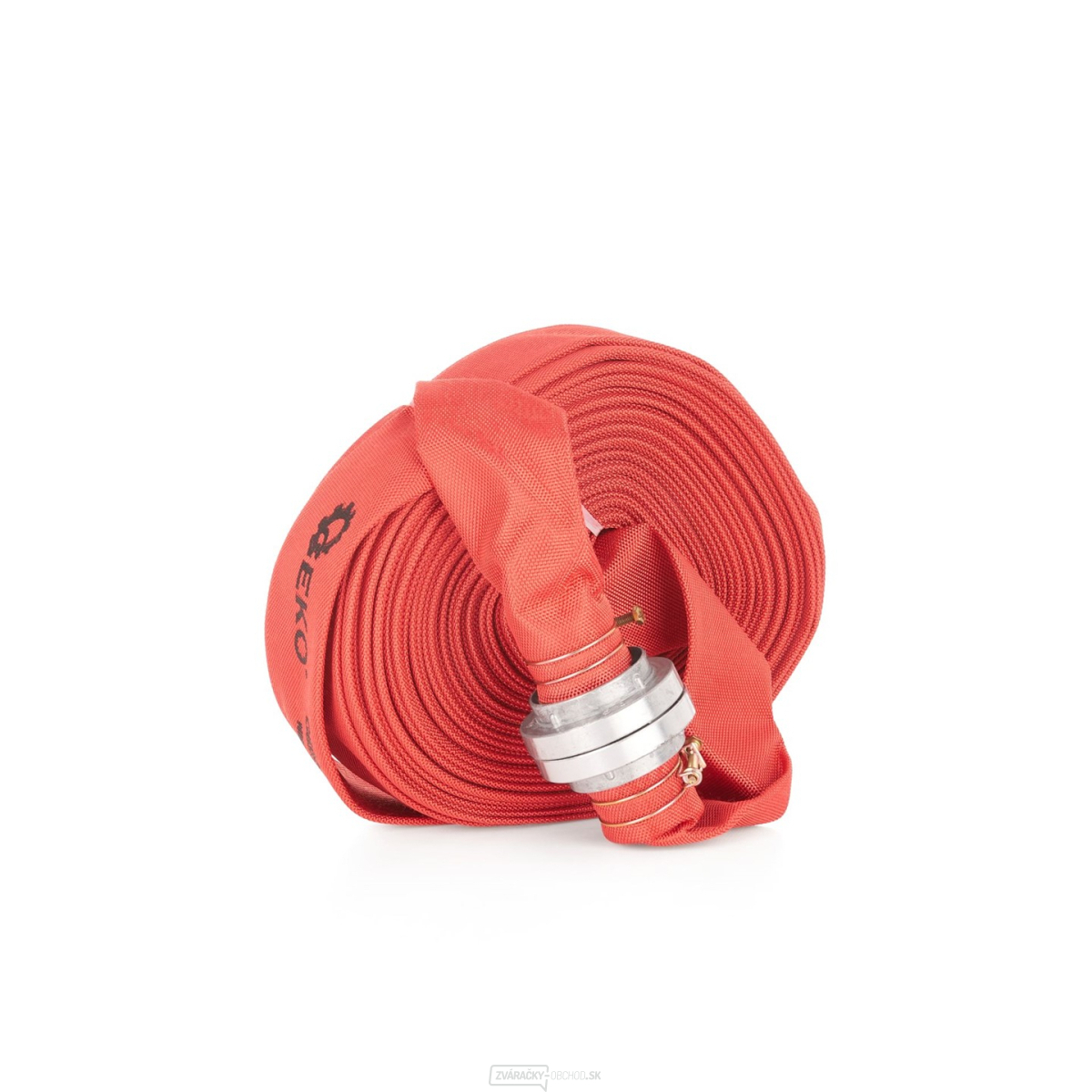 Červená lamelová hadica /fireman/ 2" 30 m so spojkami (5)