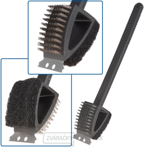 Drôtená kefa so škrabkou a hubkou 3v1 - na čistenie grilu (50) Drôtená kefa so škrabkou a hubkou 3v1 - na čistenie grilu (50) gallery main image