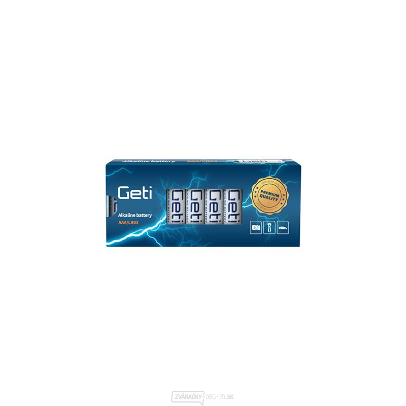 Batéria AAA (LR03) alkalická GETI 1,5V (10 kusov)