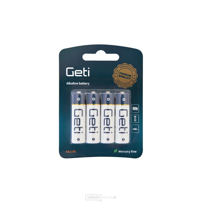 Batéria AA (LR6) alkalická GETI 1,5 V Blister (4 kusy)