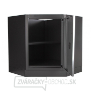 Rohová jednodverová dielenská skrinka Matabro MB-TGC1300B | 1 polica | 864x864x910 mm náhled