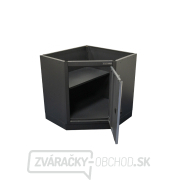 Rohová jednodverová dielenská skrinka Matabro MB-TGC1300B | 1 polica | 864x864x910 mm Náhľad