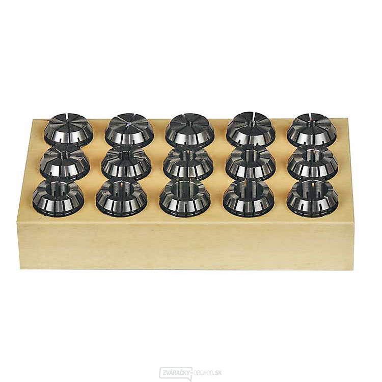 Kleštiny ER25, 1,5 – 16 mm, 15 ks