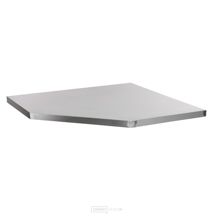 Rohová nerezová pracovná doska do zostavy dielenského nábytku Matabro MB-TGW34S | 865x865x40 mm