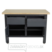 Pracovný dielenský stôl Matabro MB-TSK5422-L | 2 zásuvky | 2 skrinky | 1200 x 600 x 860 - 900 mm Náhľad
