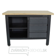 Pracovný dielenský stôl Matabro MB-TSK5403-L | 3 zásuvky | 1 polica | 1200 x 600 x 860 - 900 mm Náhľad
