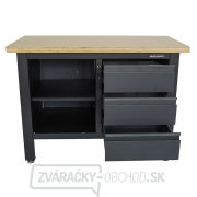 Pracovný dielenský stôl Matabro MB-TSK5403-L | 3 zásuvky | 1 polica | 1200 x 600 x 860 - 900 mm Náhľad