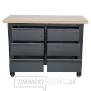 Pracovný dielenský stôl Matabro MB-TSK5406-L | 6 zásuviek | 1200 x 600 x 860 - 900 mm Náhľad