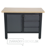 Pracovný dielenský stôl Matabro MB-TSK5413-L | 3 zásuvky | 1 skrinka | 1200 x 600 x 860 - 900 mm Náhľad