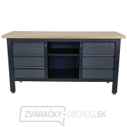 Pracovný dielenský stôl Matabro MB-TSK7506-L | 6 zásuviek | 1 polica | 1690 x 600 x 860 - 900 mm Náhľad
