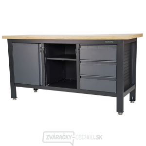 Pracovný dielenský stôl Matabro MB-TSK7513-L | 3 zásuvky | 1 skrinka | 1 polica | 1690 x 600 x 860 - 900 mm Pracovný dielenský stôl Matabro MB-TSK7513-L | 3 zásuvky | 1 skrinka | 1 polica | 1690 x 600 x 860 - 900 mm gallery main image