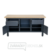 Pracovný dielenský stôl Matabro MB-TSK7522-L | 2 zásuvky | 2 skrinky | 1 polica | 1690 x 600 x 860 - 900 mm Náhľad