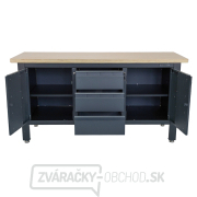 Pracovný dielenský stôl Matabro MB-TSK7523-L | 3 zásuvky | 2 skrinky | 1690 x 600 x 860 - 900 mm Náhľad