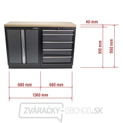 AKČNÝ SET Dielenská skrinka MB-TGC1305 a MB-TGC1300 s drevenou pracovnou doskou MB-TGW53 AKČNÝ SET Dielenská skrinka MB-TGC1305 a MB-TGC1300 s drevenou pracovnou doskou MB-TGW53 náhled