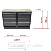 AKČNÝ SET Dielenské skrinky MB-TGC1304 s drevenou pracovnou doskou MB-TGW53 náhled