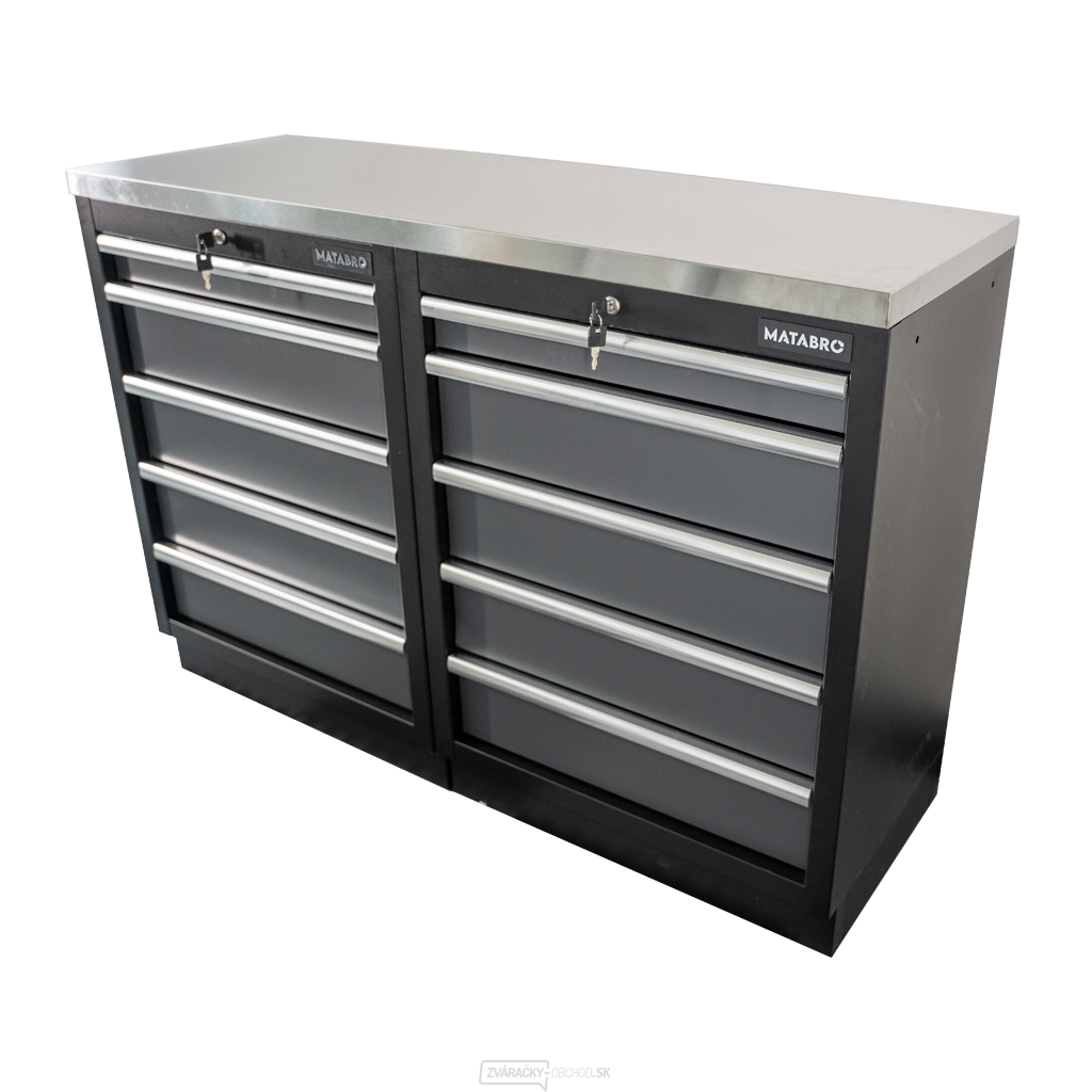 AKČNÝ SET Dielenské skrinky MB-TGC1305 s nerezovou pracovnou doskou MB-TGW53S