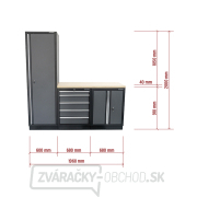 AKČNÝ SET Zostava 3 ks dielenského nábytku SET-CA01019 s drevenou pracovnou doskou MB-TGW53 náhled