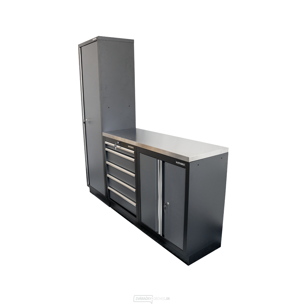 AKČNÝ SET Zostava 3 ks dielenského nábytku SET-CA01020 s nerezovou pracovnou doskou MB-TGW53S