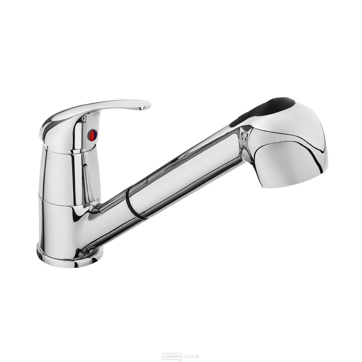 Batéria drezová teleskopická, dĺžka hadice 130cm, 35mm, chróm Batéria drezová teleskopická, dĺžka hadice 130cm, 35mm, chróm gallery main image