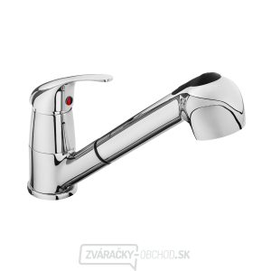 Batéria drezová teleskopická, dĺžka hadice 130cm, 35mm, chróm Batéria drezová teleskopická, dĺžka hadice 130cm, 35mm, chróm gallery main image