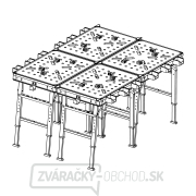 Pracovný skladací stôl Fortum, 850x600mm, výška 73,5-88,5cm Pracovný skladací stôl Fortum, 850x600mm, výška 73,5-88,5cm náhled