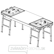 Pracovný skladací stôl Fortum, 850x600mm, výška 73,5-88,5cm náhled