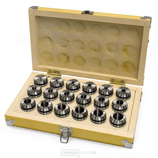 Kleštiny ER32, 3 – 20 mm, 18 ks