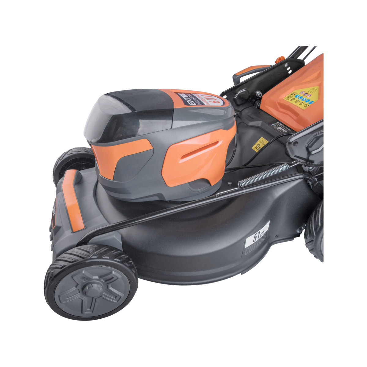 Aku kosačka s pojazdom EXTOL 60V, 51cm, BRUSHLESS, bez batérie a nabíjačky Náhľad