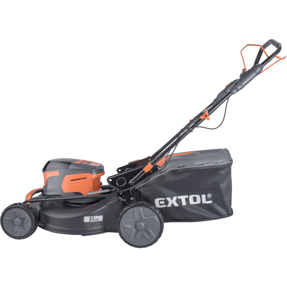 Aku kosačka s pojazdom EXTOL 60V, 51cm, BRUSHLESS, bez batérie a nabíjačky Náhľad