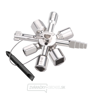 Kľúč multifunkčný, 15 funkcií, k rozvodným skriniam Kľúč multifunkčný, 15 funkcií, k rozvodným skriniam gallery main image