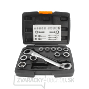 Kľúč račňový tvarovaný a vložky, sada 11ks, 8-19mm, CrV Náhľad
