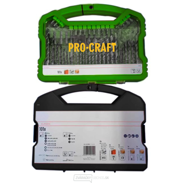 Súprava vrtákov a bitov Procraft DBS-101, S2 | DBS-101
